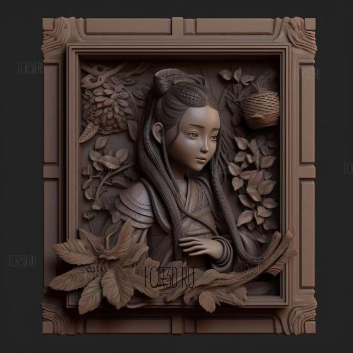 nezuko 3d model 3 stl model for CNC